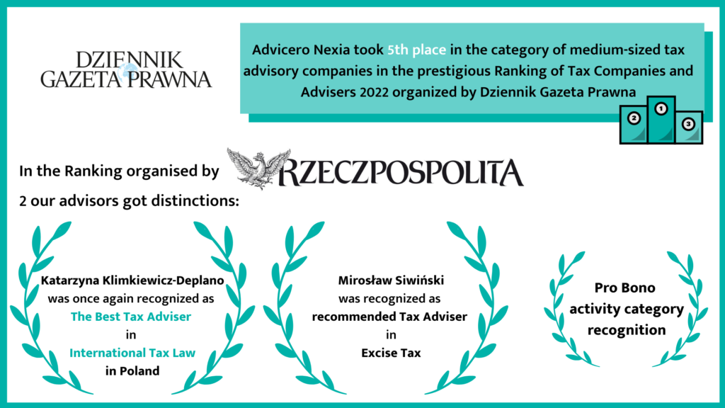 ogolny ranking 2022 v8 1024x576 - Advicero Nexia once again got distinction in prestigious rankings of Tax Advisory Companies for the year 2022