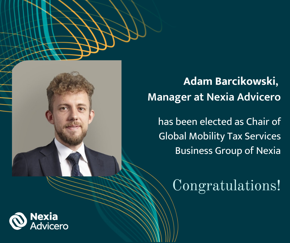 8 - Adam Barcikowski has been elected as Chair of Global Mobility Tax Services Business Group of Nexia